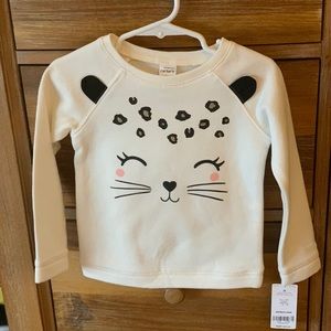 Cuddly Cat Crewneck Sweatshirt NWT